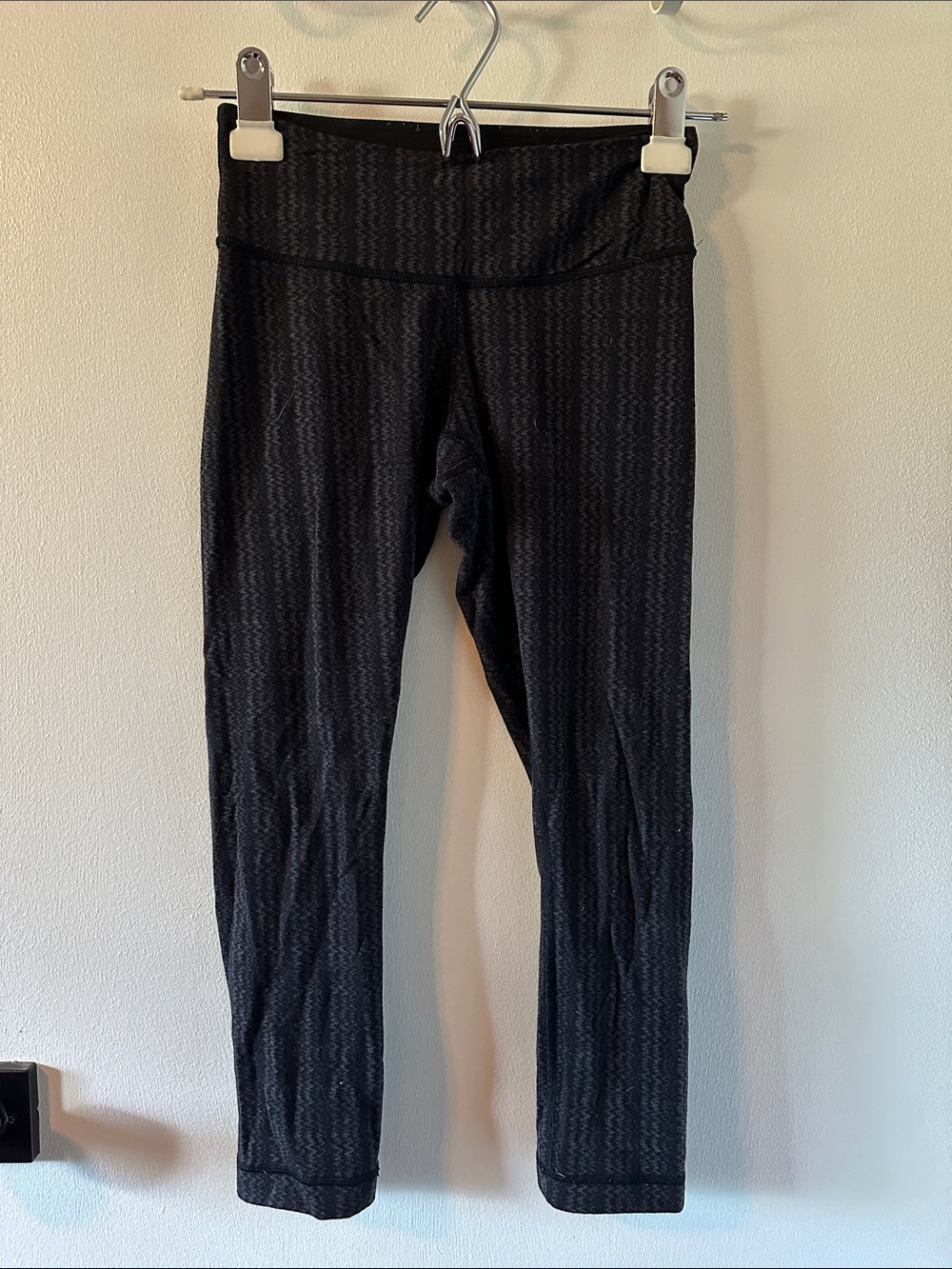 lululemon athletica Black Subtle Stripe Leggings